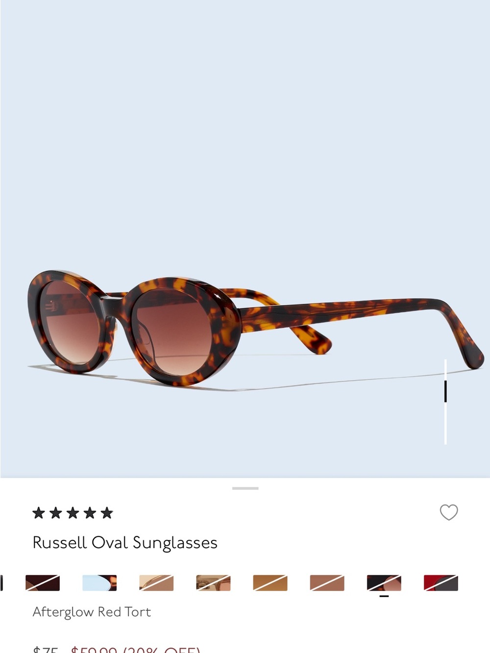 Madewell Russell Oval Sunglasses - Picture 5 of 5